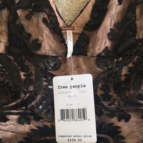 NWT Free People Black lace tip Size 2 - Picture 4 of 8